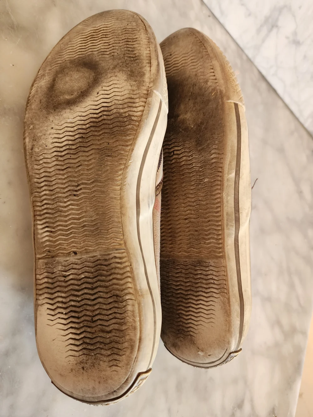 Burberry Plaid Slip-On Canvas Men’s Shoes - Brown/Black